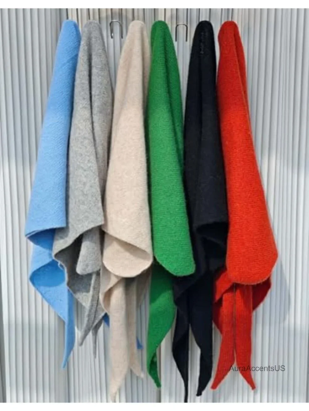 100% Wool Triangle Scarf - Parisian Versatile Knit Wrap, Neck Gaiter & Headscarf